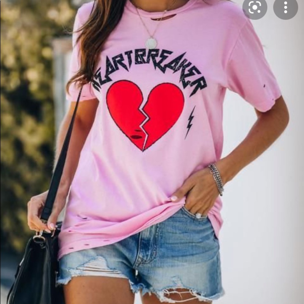 Major Heartbreaker Distressed Tee